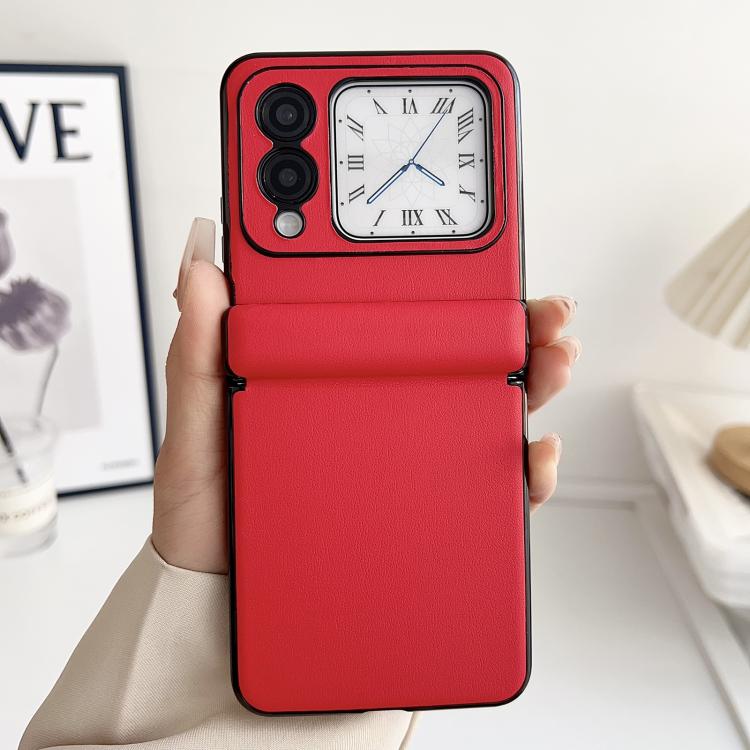 For Huawei nova Flip Integrated Magnetic Axis Solid Color Leather Texture Phone Case