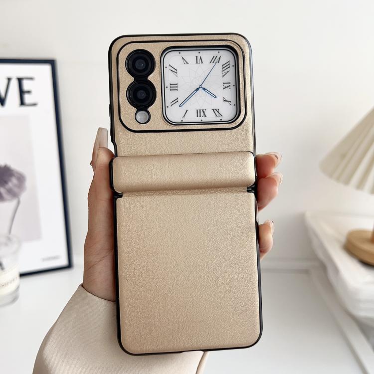 For Huawei nova Flip Integrated Magnetic Axis Solid Color Leather Texture Phone Case