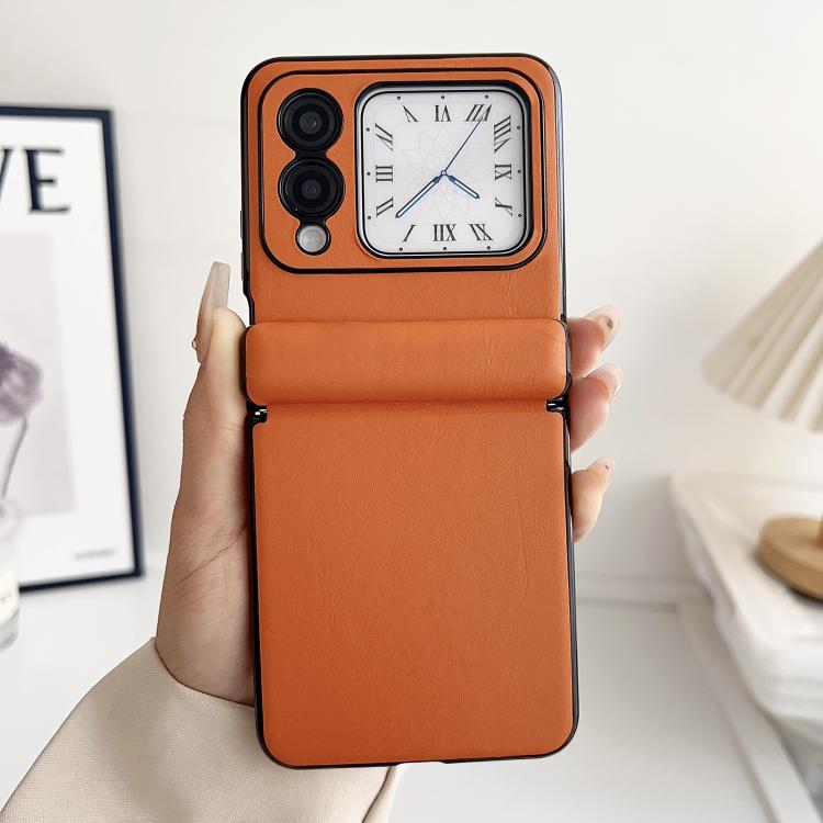 For Huawei nova Flip Integrated Magnetic Axis Solid Color Leather Texture Phone Case