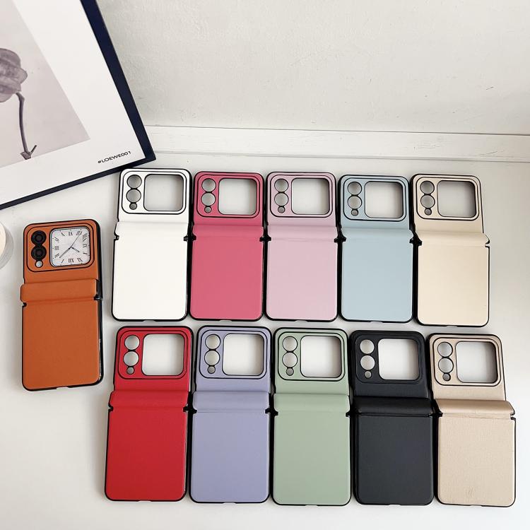 For Huawei nova Flip Integrated Magnetic Axis Solid Color Leather Texture Phone Case