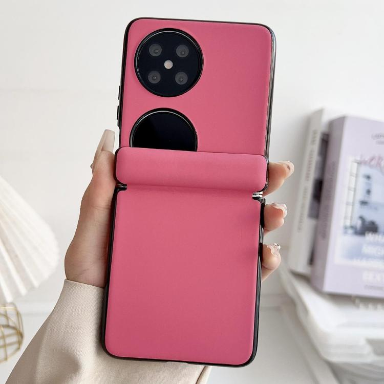 For Huawei Pocket 2 Integrated Magnetic Axis Solid Color Leather Texture Phone Case