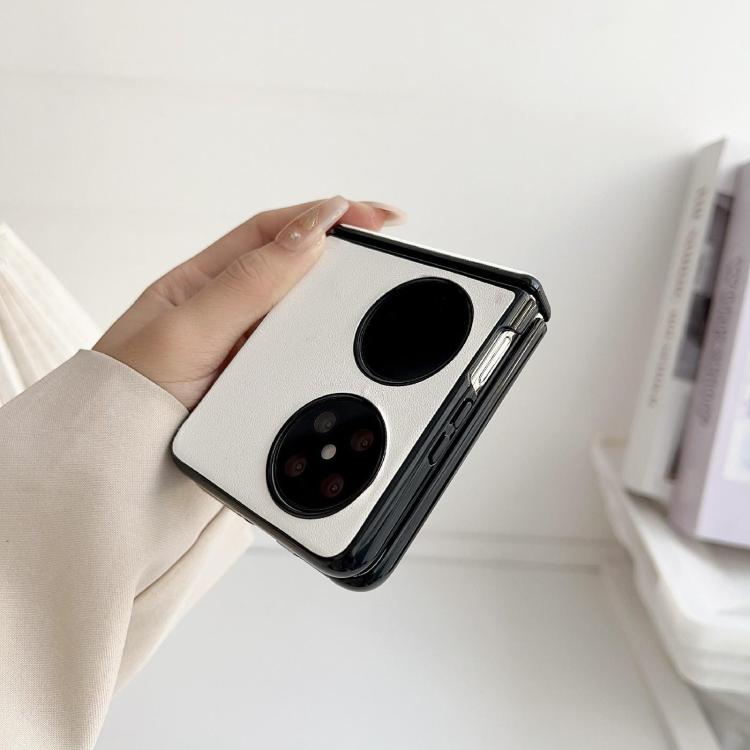For Huawei Pocket 2 Integrated Magnetic Axis Solid Color Leather Texture Phone Case