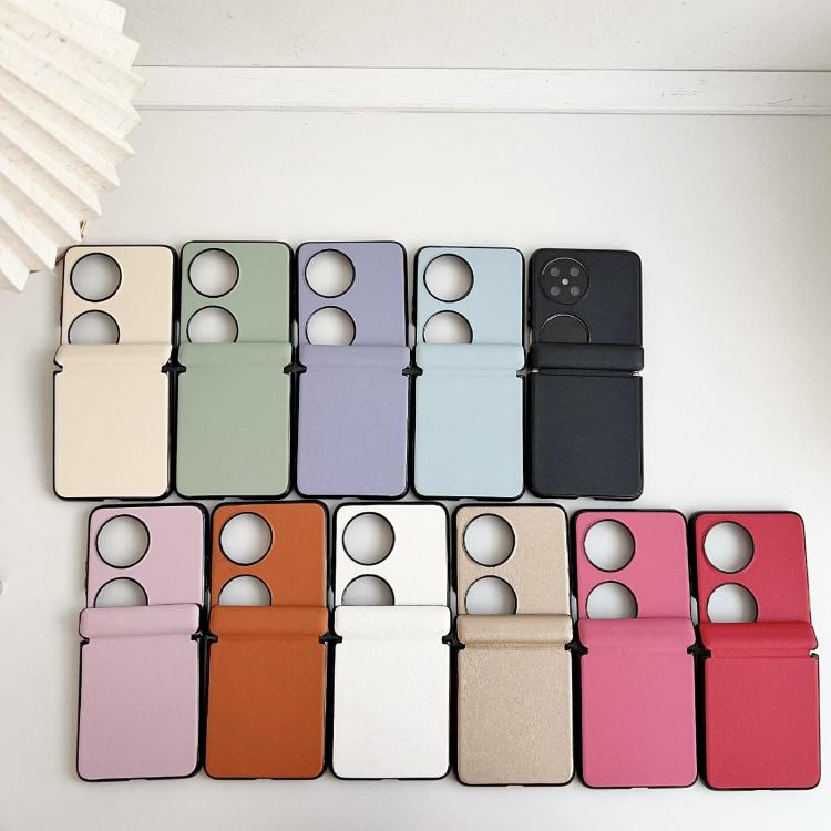 For Huawei Pocket 2 Integrated Magnetic Axis Solid Color Leather Texture Phone Case