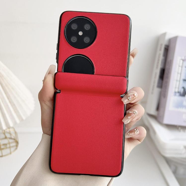 For Huawei Pocket 2 Integrated Magnetic Axis Solid Color Leather Texture Phone Case