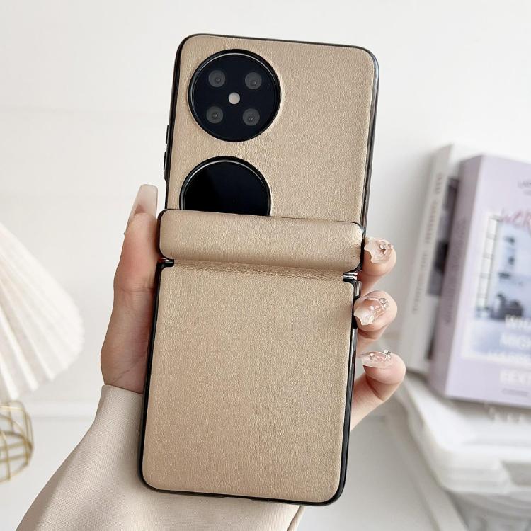 For Huawei Pocket 2 Integrated Magnetic Axis Solid Color Leather Texture Phone Case