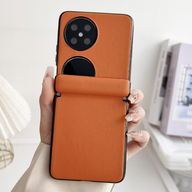 For Huawei Pocket 2 Integrated Magnetic Axis Solid Color Leather Texture Phone Case