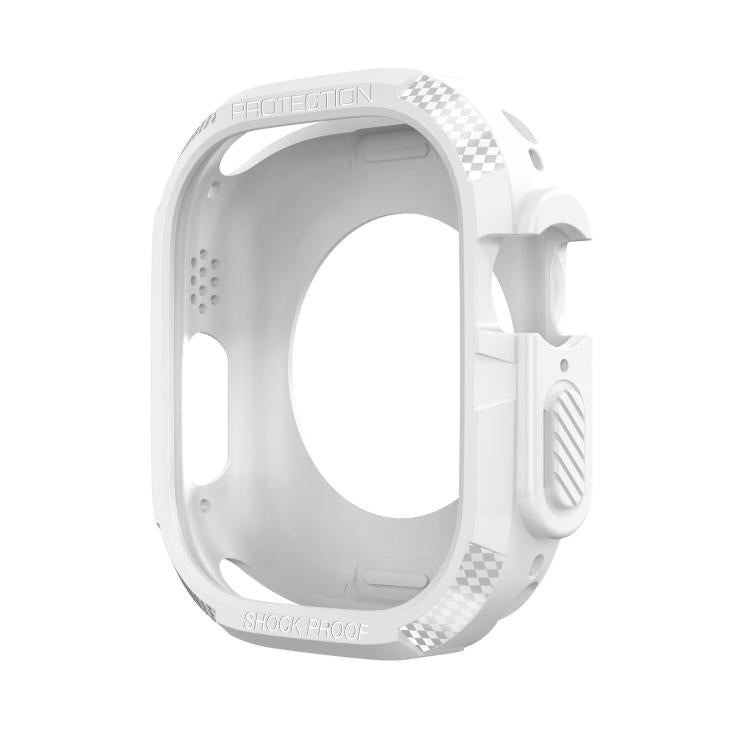 For Apple Watch 44mm Three-proof TPU Carbon Fiber Protective Case
