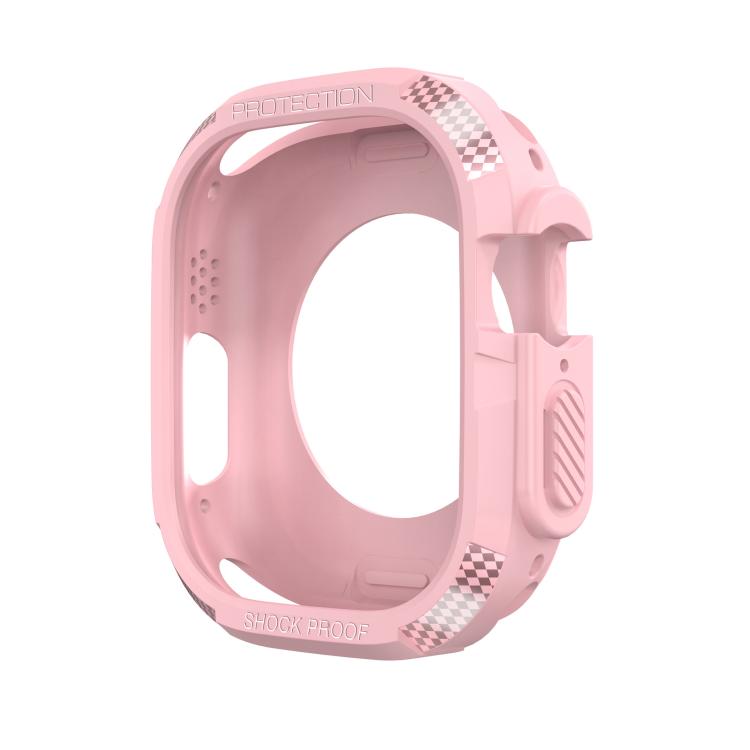 For Apple Watch 44mm Three-proof TPU Carbon Fiber Protective Case