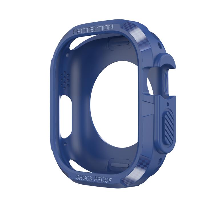 For Apple Watch 44mm Three-proof TPU Carbon Fiber Protective Case