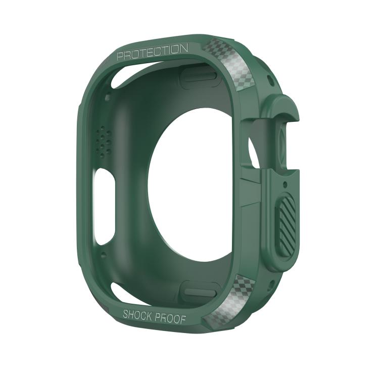 For Apple Watch 44mm Three-proof TPU Carbon Fiber Protective Case