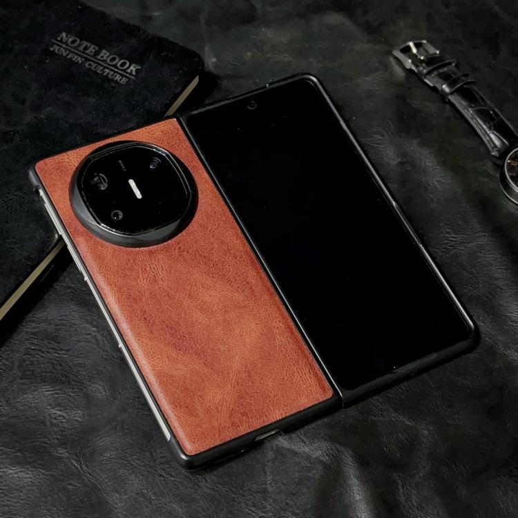 For Huawei Mate X6 Crazy Horse Texture PU + PC Phone Case