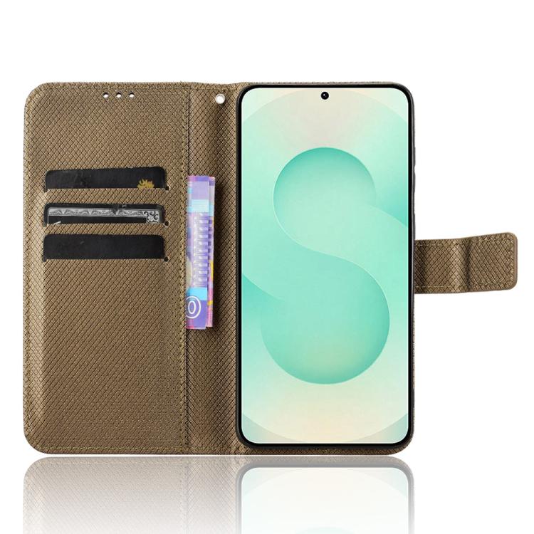 For Samsung Galaxy S25 Edge 5G Diamond Texture Leather Phone Case