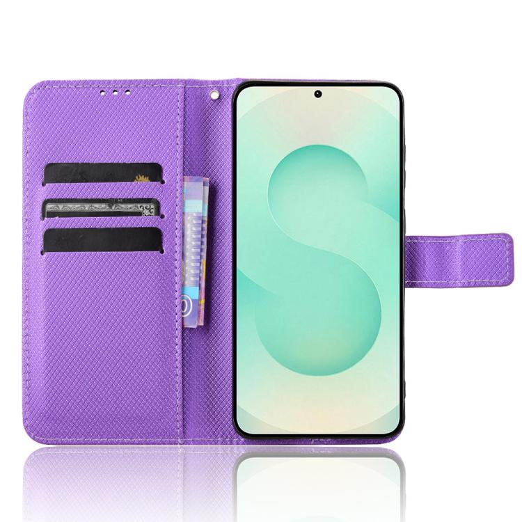 For Samsung Galaxy S25 Edge 5G Diamond Texture Leather Phone Case
