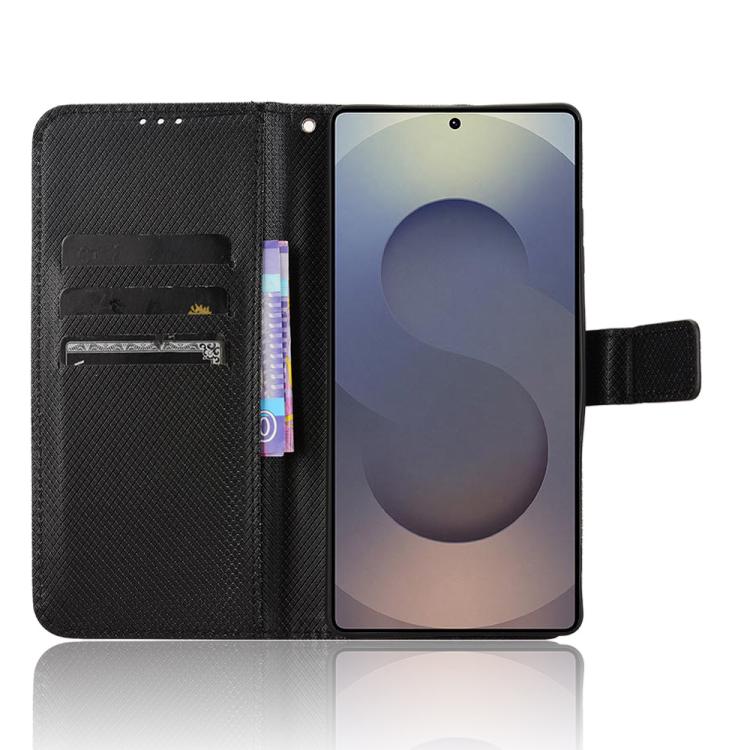 For Samsung Galaxy S25 Ultra 5G Diamond Texture Leather Phone Case