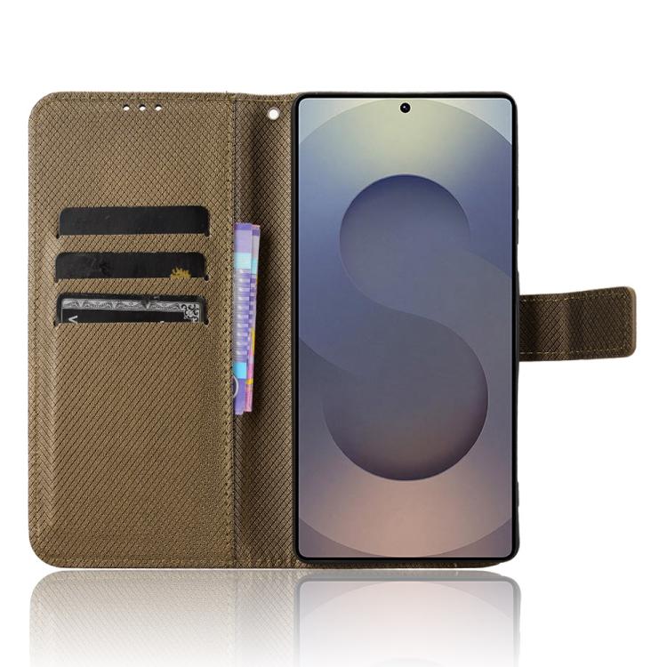 For Samsung Galaxy S25 Ultra 5G Diamond Texture Leather Phone Case