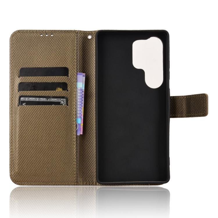 For Samsung Galaxy S26 Ultra 5G Diamond Texture Leather Phone Case