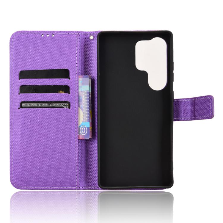 For Samsung Galaxy S26 Ultra 5G Diamond Texture Leather Phone Case