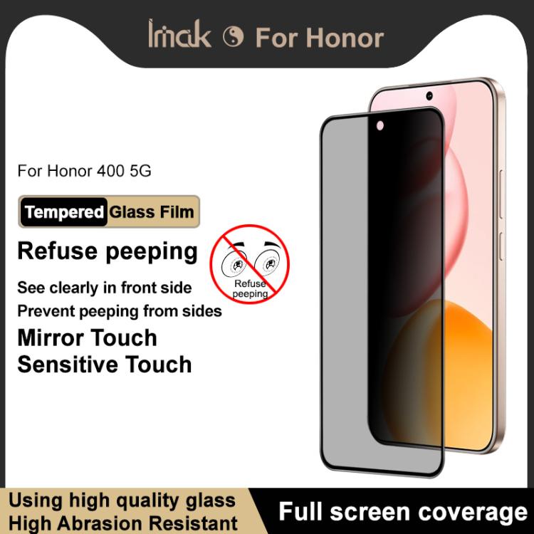 For Honor 400 Global 156.5mm imak HD Full Screen Privacy Tempered Glass Protective Film