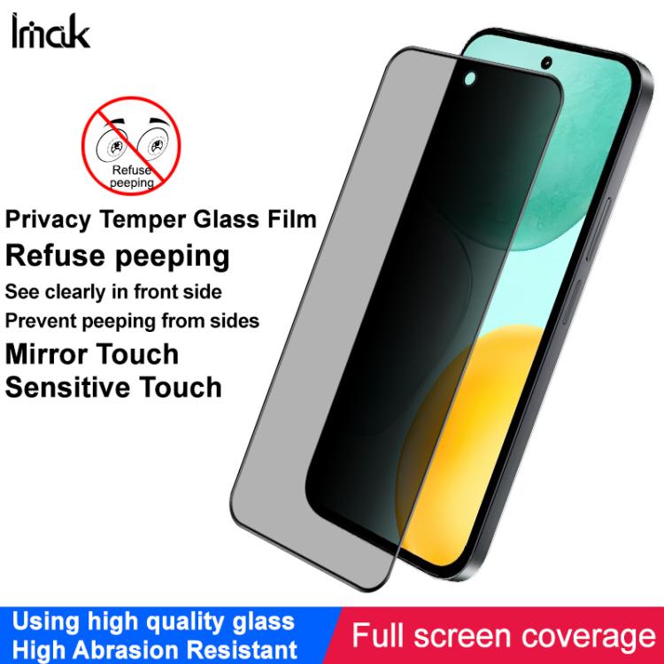 For Honor X6c 4G imak HD Full Screen Privacy Tempered Glass Protective Film