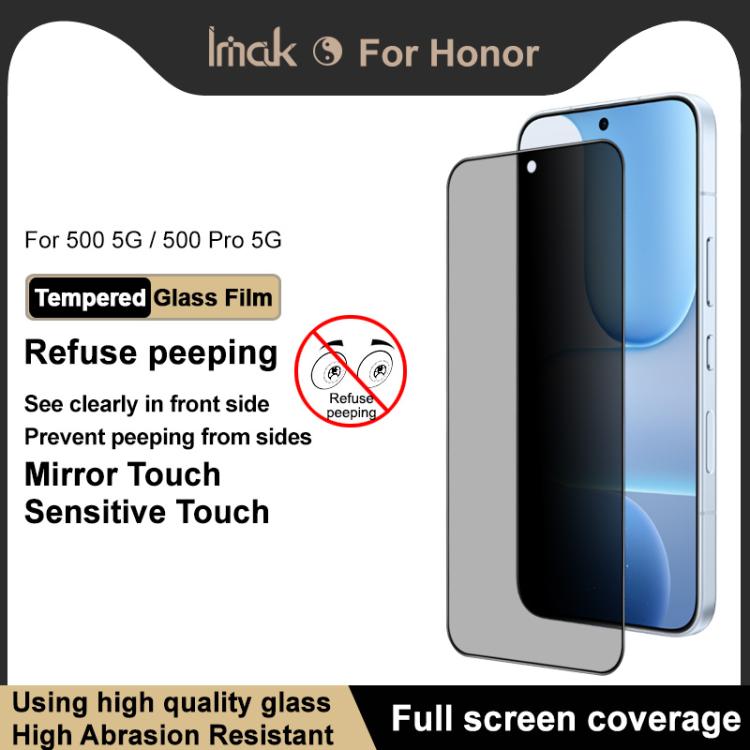 For Honor 500 Global 155.8mm imak HD Full Screen Privacy Tempered Glass Protective Film