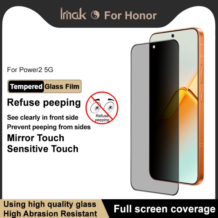 For Honor Power2 imak HD Full Screen Privacy Tempered Glass Protective Film