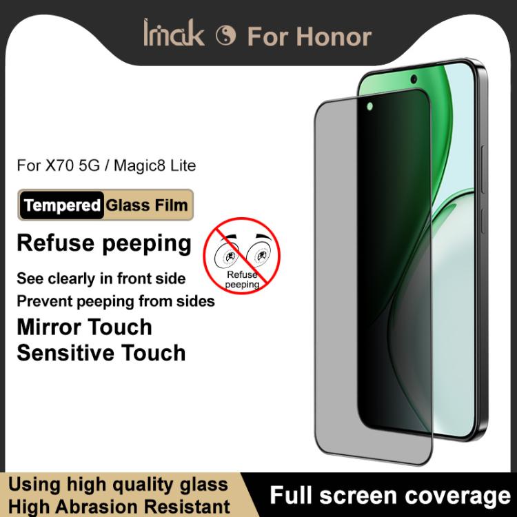 For Honor X70/Magic8 Lite/X9d imak HD Full Screen Privacy Tempered Glass Protective Film