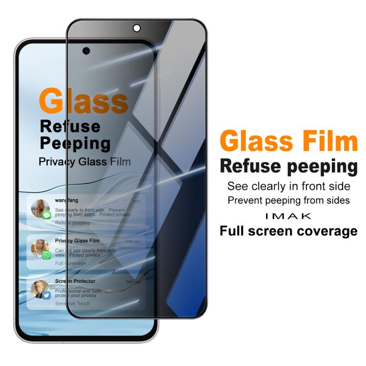 For Samsung Galaxy A27 5G imak HD Full Screen Privacy Tempered Glass Protective Film