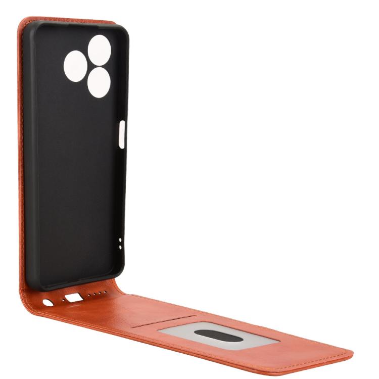 For Blackview Wave 8 / 8C / Oscal Flat 2 Magnetic Vertical Flip Leather Phone Case