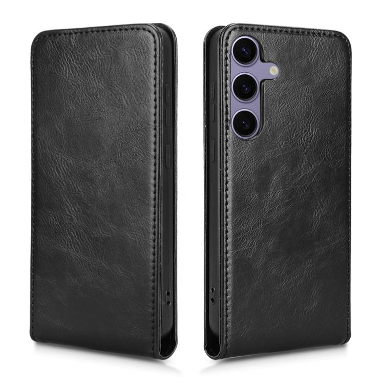 For Samsung Galaxy S24+ 5G Magnetic Vertical Flip Leather Phone Case