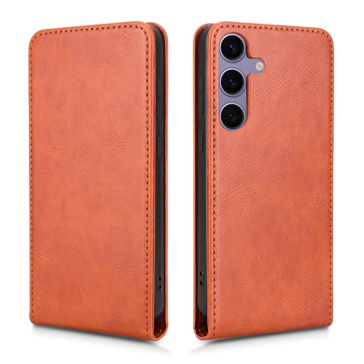 For Samsung Galaxy S24+ 5G Magnetic Vertical Flip Leather Phone Case