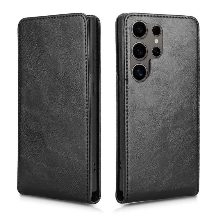 For Samsung Galaxy S24 Ultra 5G Magnetic Vertical Flip Leather Phone Case