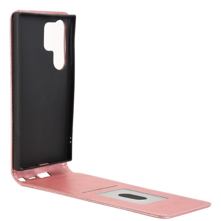 For Samsung Galaxy S24 Ultra 5G Magnetic Vertical Flip Leather Phone Case