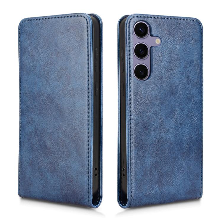 For Samsung Galaxy S25+ 5G Magnetic Vertical Flip Leather Phone Case