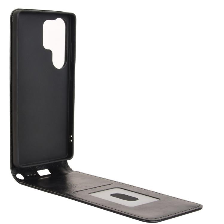 For Samsung Galaxy S25 Ultra 5G Magnetic Vertical Flip Leather Phone Case