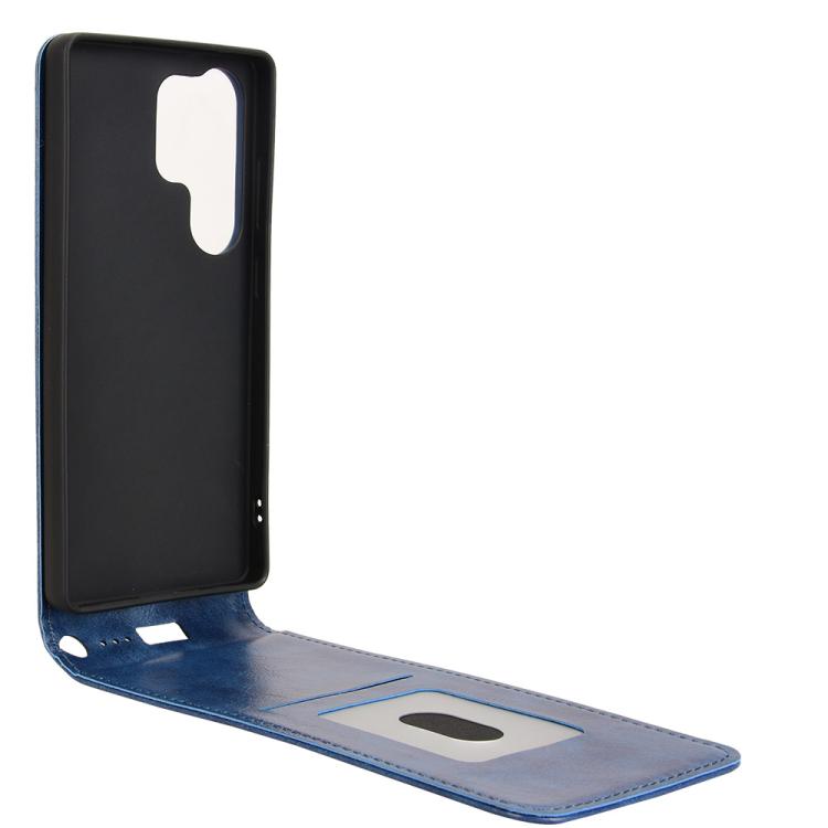 For Samsung Galaxy S25 Ultra 5G Magnetic Vertical Flip Leather Phone Case