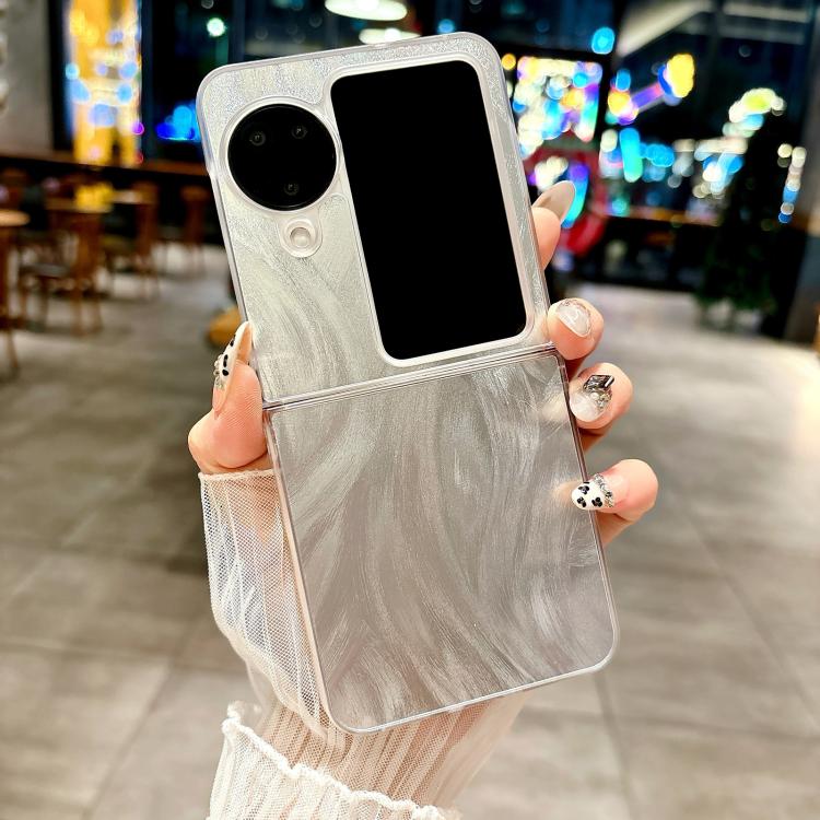 For OPPO Find N3 Flip Transparent Edge PC Folding Phone Case