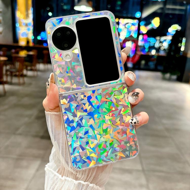 For OPPO Find N3 Flip Transparent Edge PC Folding Phone Case