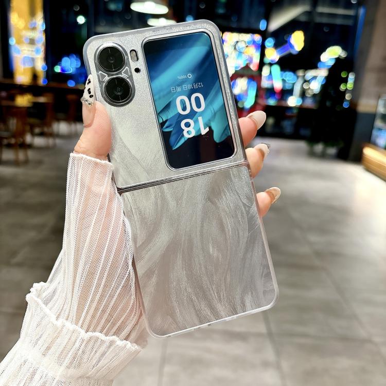 For OPPO Find N2 Flip Transparent Edge PC Folding Phone Case