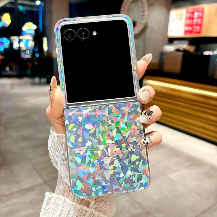 For Motorola Razr 50 Transparent Edge PC Folding Phone Case