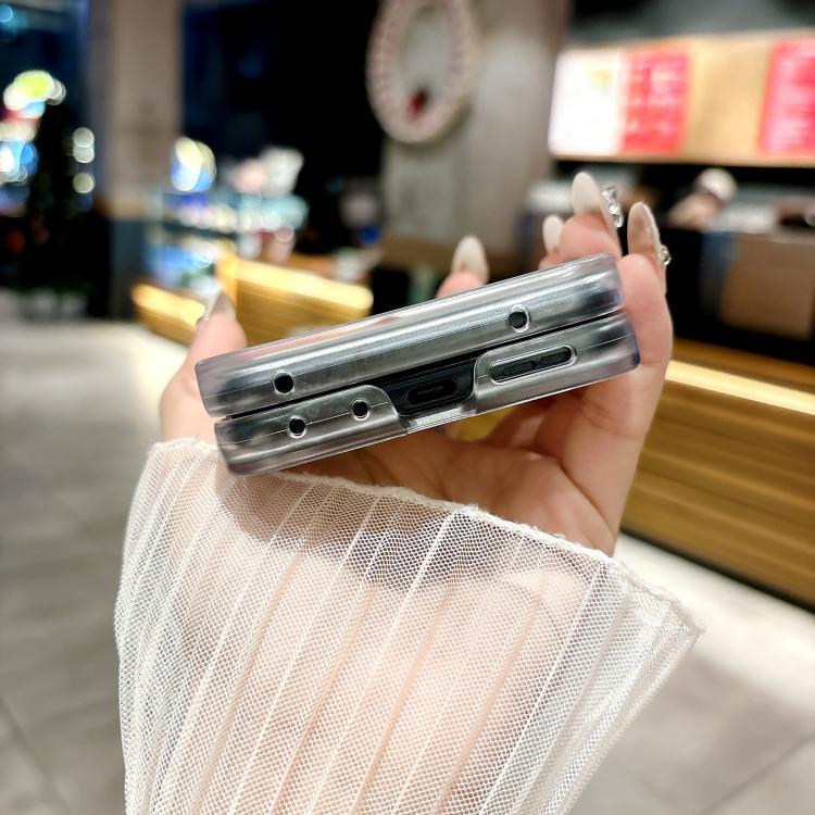 For Motorola Razr 50 Transparent Edge PC Folding Phone Case