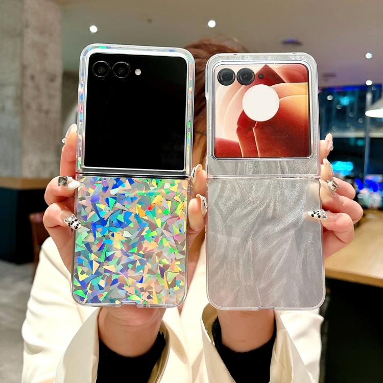 For Motorola Razr 50 Transparent Edge PC Folding Phone Case