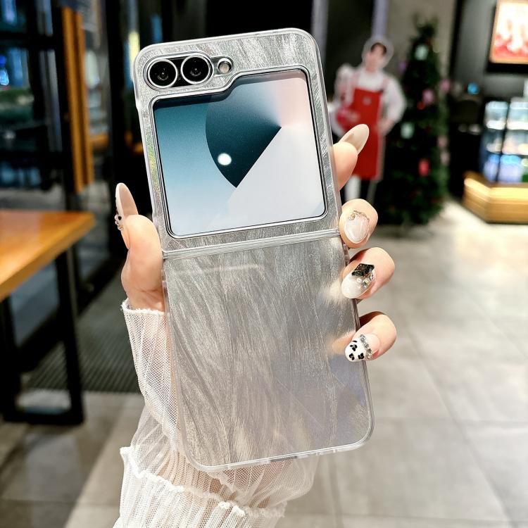 For Samsung Galaxy Z Flip6 / Flip7 FE Transparent Edge PC Folding Phone Case