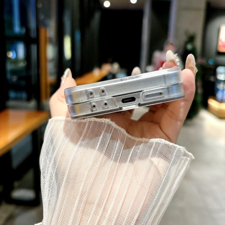 For Samsung Galaxy Z Flip6 / Flip7 FE Transparent Edge PC Folding Phone Case