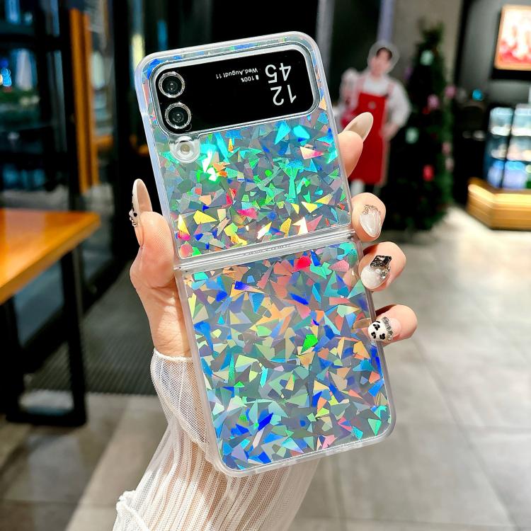 For Samsung Galaxy Z Flip4 5G Transparent Edge PC Folding Phone Case