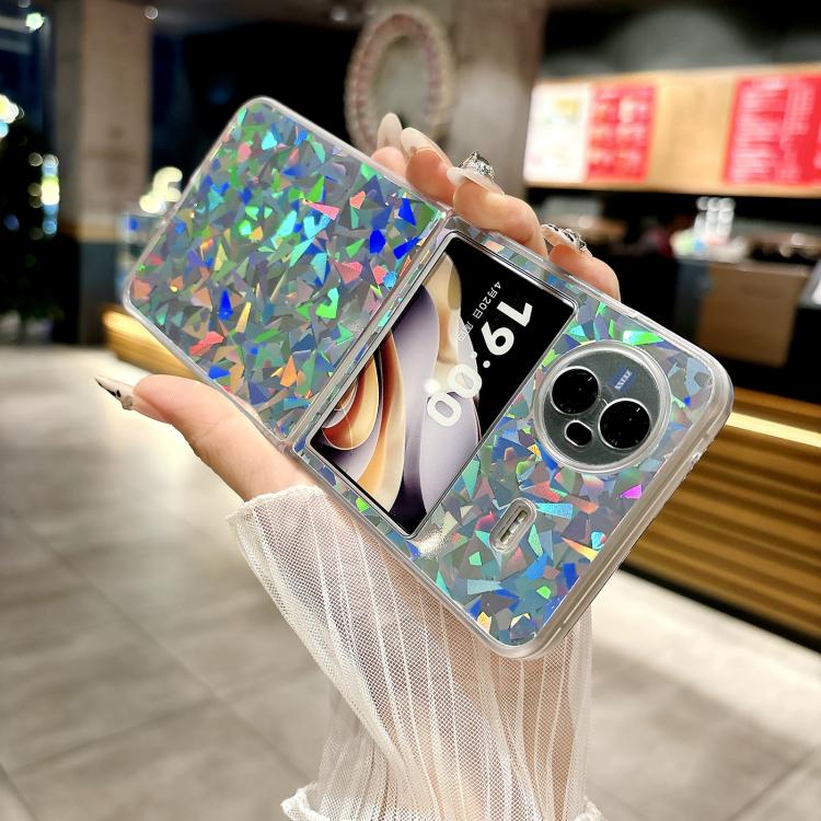 For vivo X Flip Transparent Edge PC Folding Phone Case