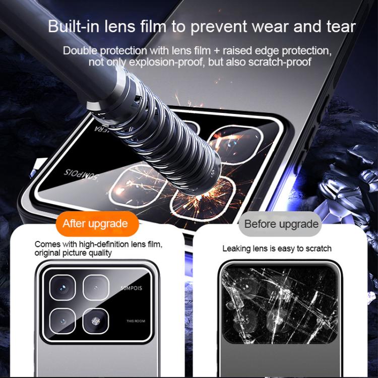 For Redmi K70 Ultra Ice Aluminum Metal Explosion-proof Frosted Phone Case