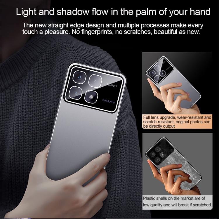 For Redmi K70 Ultra Ice Aluminum Metal Explosion-proof Frosted Phone Case
