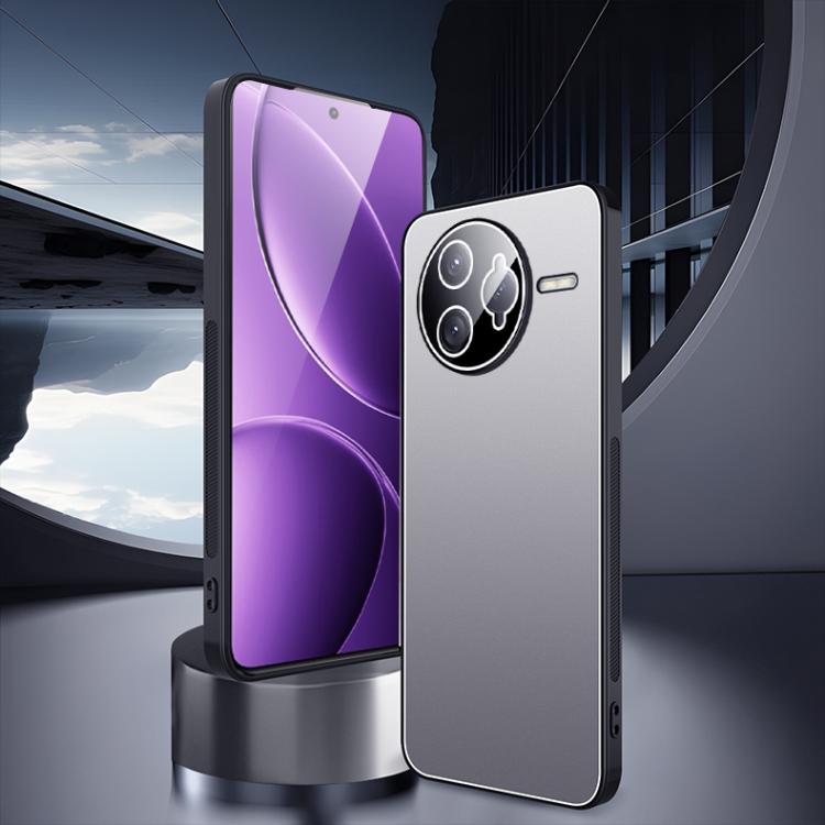 For Redmi K80 Pro Ice Aluminum Metal Explosion-proof Frosted Phone Case