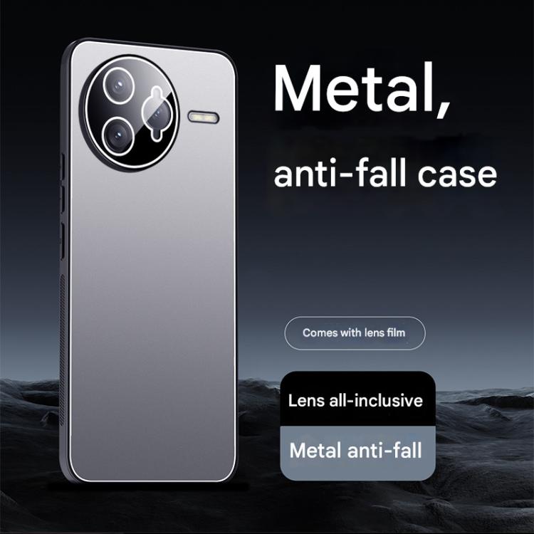 For Redmi K80 Pro Ice Aluminum Metal Explosion-proof Frosted Phone Case