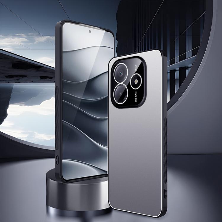 For Redmi Note 14 5G Ice Aluminum Metal Explosion-proof Frosted Phone Case
